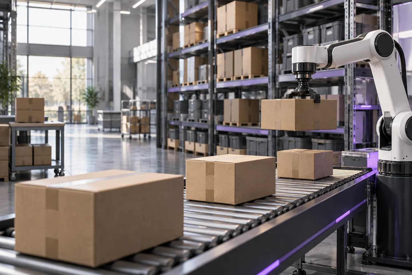 Konzeptionelle vernetzte Einzelhandelsabwicklung und automatisierte Kommissionierung
